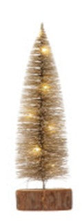 Bottle Brush Tree w/LED Lights Assorted