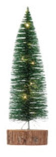 Bottle Brush Tree w/LED Lights Assorted