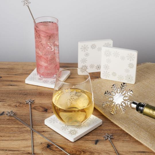 Coasters Set/4- Wooden Holiday