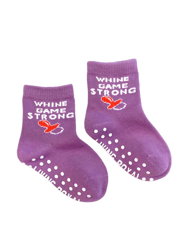 Mini & Me Sock Set- Wine Game Is Strong