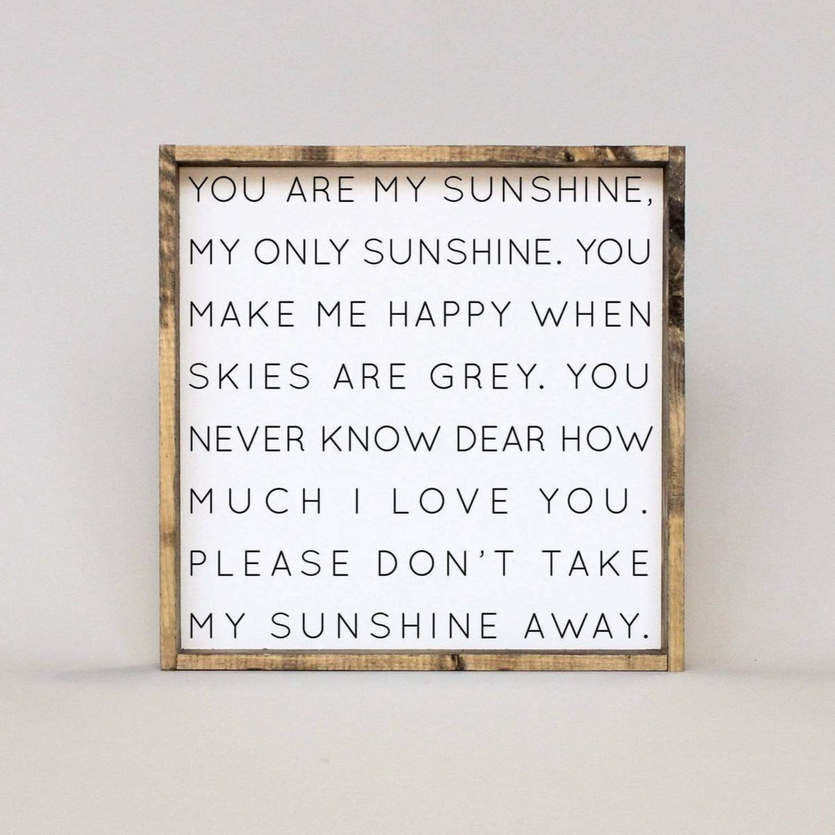 Wall Décor- "You Are My Sunshine" 13x13"